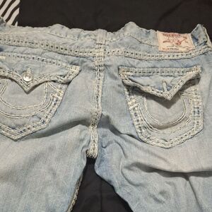 True Religion Light Wash Mens Jeans